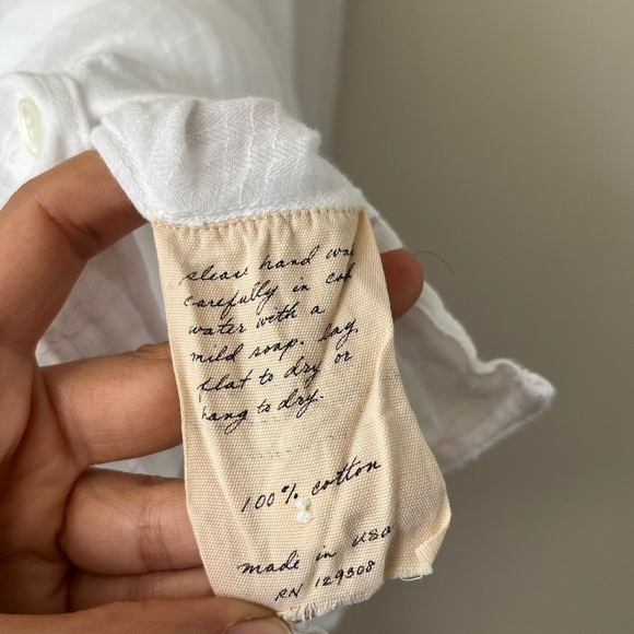 Raquel Allegra Shirred Blouse - Washed White size 2 - Picture 6 of 16